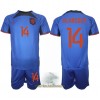 Officiële Voetbalshirt + Korte Broek Nederland Davy Klaassen 14 Uit WK 2022 - Kids